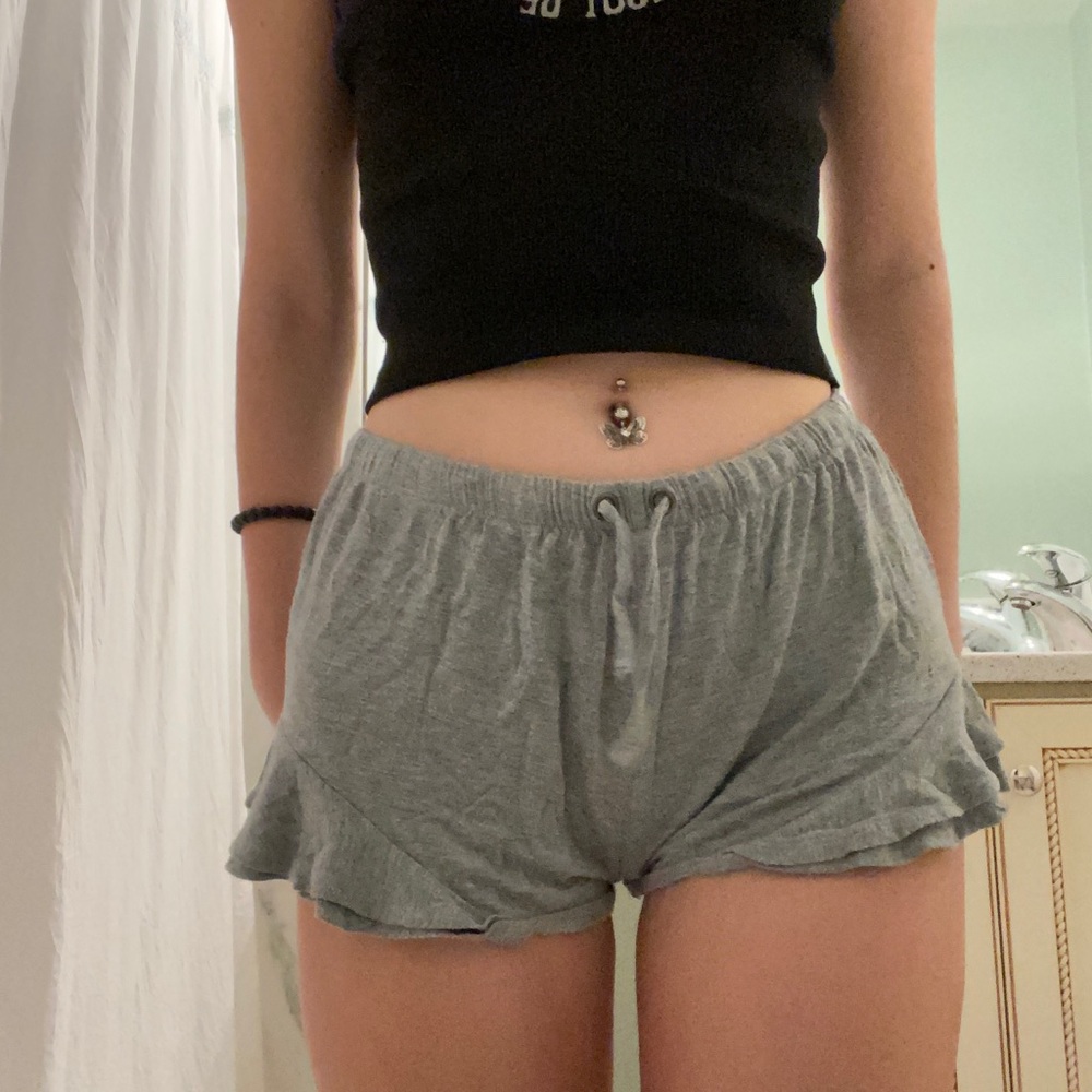 Altar’d State Flowy Gray Cotton shorts